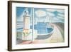 Newhaven Harbour-Eric Ravilious-Framed Giclee Print