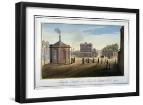 Newington Turnpike on Newington Causeway, Southwark, London, 1825-G Yates-Framed Giclee Print