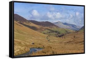 Newlands Valley with Skiddaw over Keswick in the Distance-James-Framed Stretched Canvas