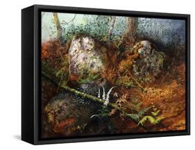 Newlay Wood-John Atkinson Grimshaw-Framed Stretched Canvas