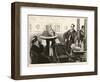 Newly Appointed Judge Contemplates His Reflection Before Taking His Place-Charles Paul-Framed Art Print