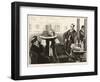 Newly Appointed Judge Contemplates His Reflection Before Taking His Place-Charles Paul-Framed Art Print