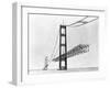 Newly Designed Bridge Being Completed over Water-null-Framed Photographic Print