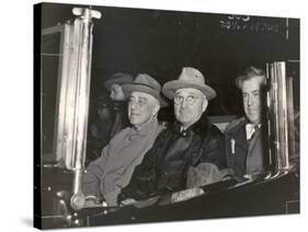 Newly Re-elected Pres. Franklin Roosevelt with VP Harry Truman Ride to the White House to Celebrate-George Skadding-Stretched Canvas
