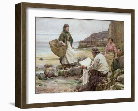 Newlyn: Catching Up with the Cornish Telegraph-Walter Langley-Framed Giclee Print