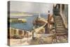 Newlyn, Cornwall C1910-EW Haslehust-Stretched Canvas