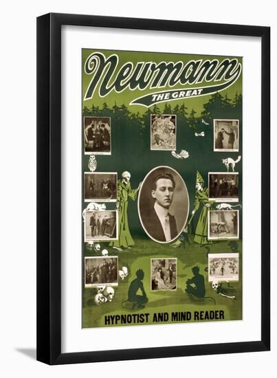 Newmann the Great Hypnotist and Mind Reader-null-Framed Art Print