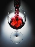 Wine poured in glass-Newmann-Framed Premium Photographic Print