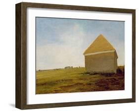 Newmarket Heath, with a Rubbing-Down House, c.1765 (Post-Restoration)-George Stubbs-Framed Giclee Print