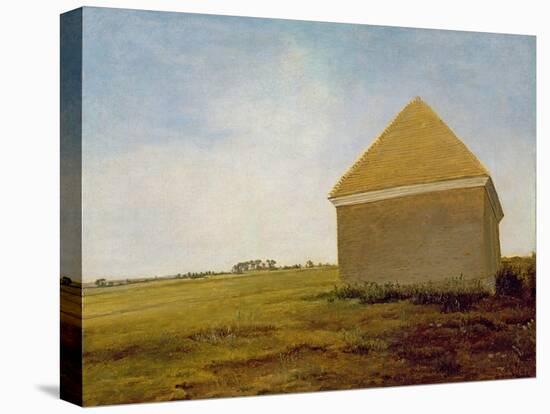 Newmarket Heath, with a Rubbing-Down House, c.1765 (Post-Restoration)-George Stubbs-Stretched Canvas