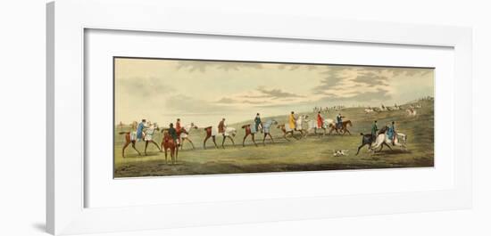 Newmarket: Training-Henry Alken-Framed Art Print