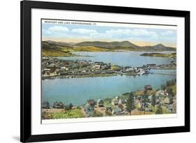 Newport and Lake Memphremagog, Vermont-null-Framed Premium Giclee Print