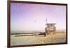 Newport Beach, California - Lifeguard Shack Sunrise-Lantern Press-Framed Art Print