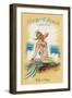 Newport Beach, California - Vintage Mermaid-Lantern Press-Framed Art Print