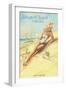 Newport Beach, California - Vintage Pinup-Lantern Press-Framed Art Print