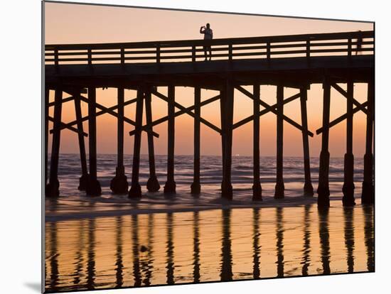 Newport Beach Pier at Sunset, Newport Beach, Orange County, California, United States of America, N-Richard Cummins-Mounted Photographic Print