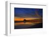 Newport Beach Pier at Sunset-null-Framed Art Print