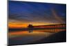 Newport Beach Pier at Sunset-null-Mounted Art Print