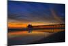 Newport Beach Pier at Sunset-null-Mounted Art Print