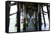 Newport Beach Pier-John Gusky-Framed Stretched Canvas