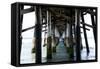 Newport Beach Pier-John Gusky-Framed Stretched Canvas