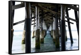 Newport Beach Pier-John Gusky-Framed Stretched Canvas