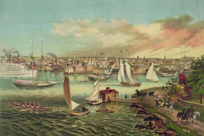 Impression Newport Beach Rhode Island - Paysage 12 X 36 Pouces, Vintage