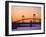 Newport Bridge and Harbor at Sunset, Newport, Rhode Island, USA-Fraser Hall-Framed Photographic Print