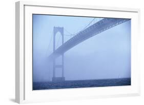 Newport Bridge in Fog-Onne van der Wal-Framed Photographic Print