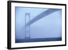 Newport Bridge in Fog-Onne van der Wal-Framed Photographic Print