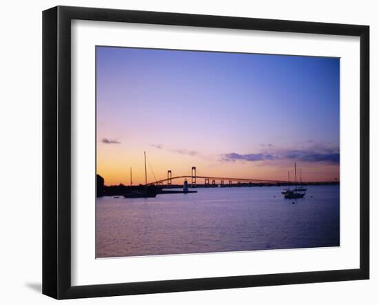 Newport Bridge, Newport, Rhode Island, USA-Fraser Hall-Framed Photographic Print