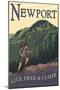 Newport, New Hampshire - Live Free and Climb-Lantern Press-Mounted Art Print
