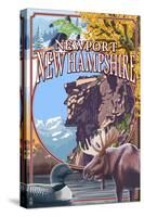 Newport, New Hampshire - Montage-Lantern Press-Stretched Canvas