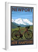 Newport, New Hampshire - Mountain Bike-Lantern Press-Framed Art Print