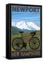 Newport, New Hampshire - Mountain Bike-Lantern Press-Framed Stretched Canvas