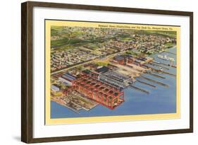 Newport News Shipyard-null-Framed Art Print