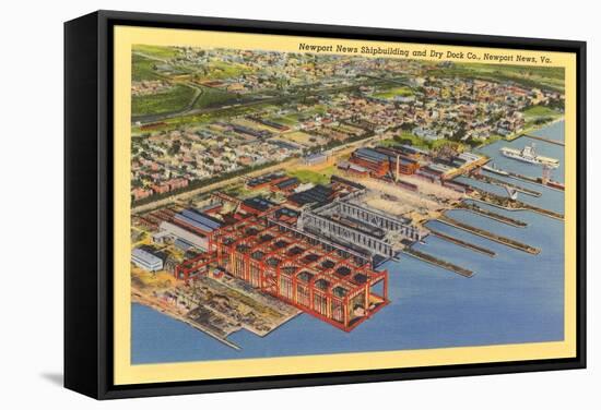 Newport News Shipyard-null-Framed Stretched Canvas