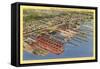 Newport News Shipyard-null-Framed Stretched Canvas