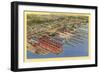 Newport News Shipyard-null-Framed Art Print