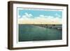 Newport News, Virginia, Northern View across the James River of the James River Bridge-Lantern Press-Framed Art Print