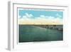 Newport News, Virginia, Northern View across the James River of the James River Bridge-Lantern Press-Framed Art Print