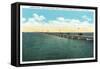 Newport News, Virginia, Northern View across the James River of the James River Bridge-Lantern Press-Framed Stretched Canvas