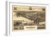 Newport News, Virginia - Panoramic Map-Lantern Press-Framed Art Print