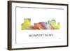 Newport News Virginia Skyline-Marlene Watson-Framed Giclee Print