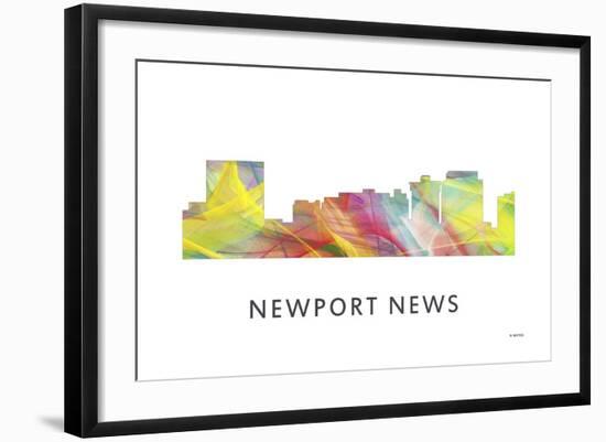 Newport News Virginia Skyline-Marlene Watson-Framed Giclee Print