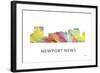 Newport News Virginia Skyline-Marlene Watson-Framed Giclee Print