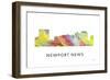 Newport News Virginia Skyline-Marlene Watson-Framed Giclee Print