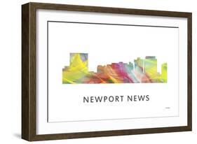 Newport News Virginia Skyline-Marlene Watson-Framed Giclee Print