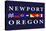 Newport, Oregon - Nautical Flags-Lantern Press-Stretched Canvas