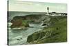 Newport, Oregon - View of a US Lighthouse-Lantern Press-Stretched Canvas